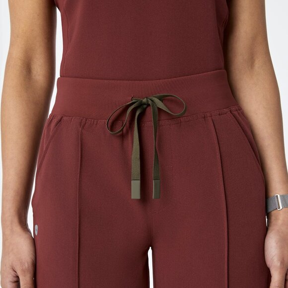 Figs High Waisted Alexandria Wide Leg Scrub Pants in Walnut, Size Large - Picture 3 of 10